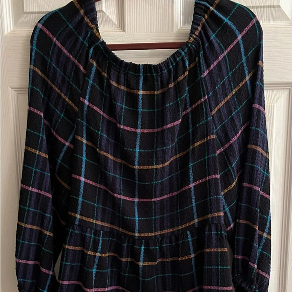 LOFT~NAVY/ MULTI~ BLOUSE~ - Picture 7 of 8